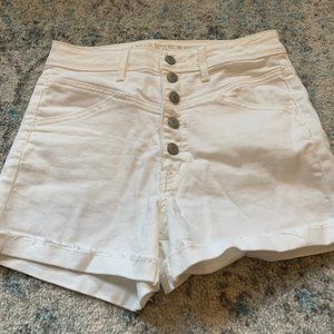 White Hi-Rise American Eagle Shorts